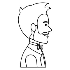 elegant husband avatar character vector illustration design