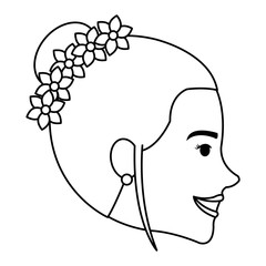 cute wife avatar character vector illustration design