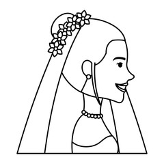 cute wife avatar character vector illustration design