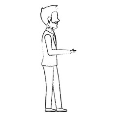 elegant husband avatar character vector illustration design
