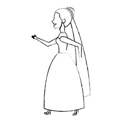 cute wife avatar character vector illustration design