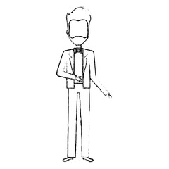 elegant husband avatar character vector illustration design