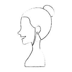 cute wife avatar character vector illustration design