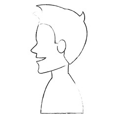 young man model shirtless avatar character vector illustration design