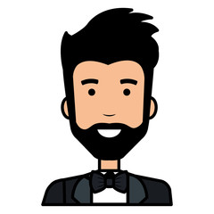 elegant husband avatar character vector illustration design