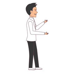 elegant husband avatar character vector illustration design