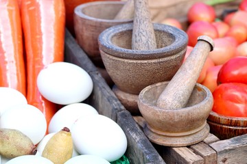 salad papaya at street food