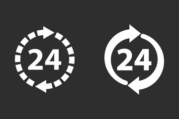 24 hour service - vector icon.