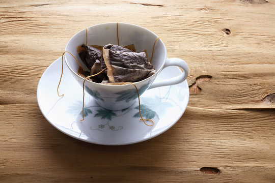 Cup and Saucer with Teabags