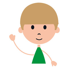 cute and little boy character vector illustration design