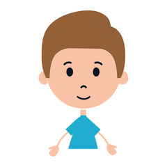 cute and little boy character vector illustration design