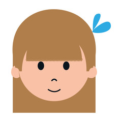 cute and little girl character vector illustration design