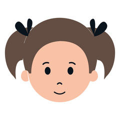 cute and little girl character vector illustration design