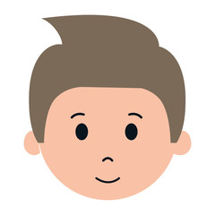cute and little boy character vector illustration design