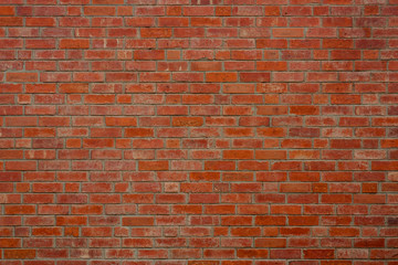 Old red brick wall, For texture and background.