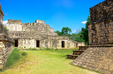 Oval castle at Ek Balam, Mexico