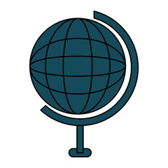 earth planet school icon vector illustration design