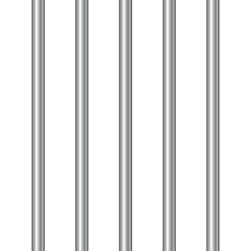 3d realistic steel prison bars. Vector illustration.