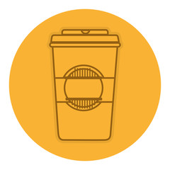 coffee in plastic cup vector illustration design