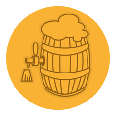 beer barrel isolated icon vector illustration design