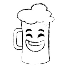 beer jar kawaii character vector illustration design