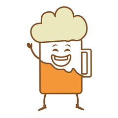 beer jar kawaii character vector illustration design