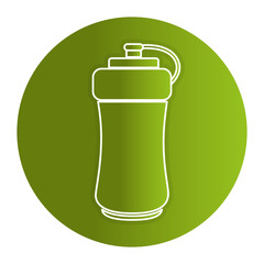 bottle gym isolated icon vector illustration design