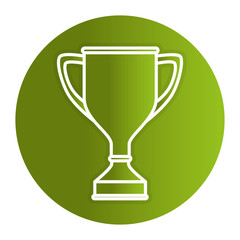 trophy cup award icon vector illustration design
