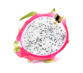 fresh dragon fruit on white background