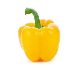 Yellow bell pepper on white background