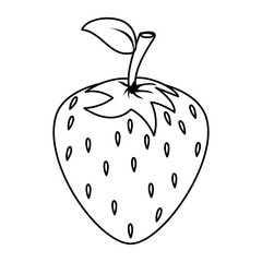 fresh strawberry isolated icon vector illustration design