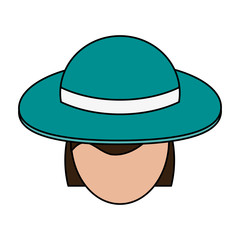 woman head vector illustration