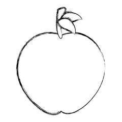 apple fresh fruit icon vector illustration design
