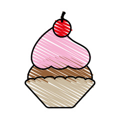 cupcake vector illustration