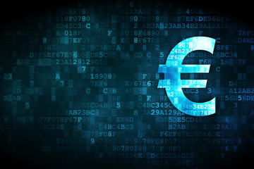 Money concept: Euro on digital background