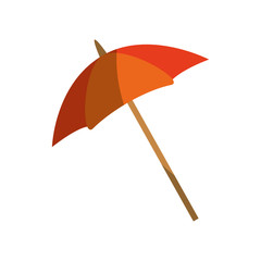 beach parasol icon over white background colorful design vector illustration