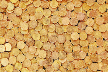 Background made of polish coins.