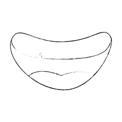cartoon mouth icon over white background vector illustration