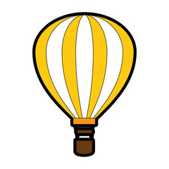 Fototapeta premium hot air balloon icon over white background vector illustration