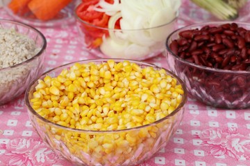 Corn salad at street food