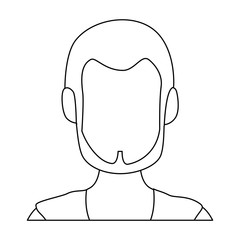 Fototapeta premium avatar man icon over white background vector illustration
