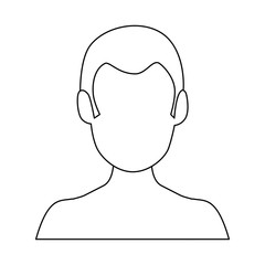 avatar man icon over white background vector illustration