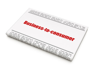 Finance concept: newspaper headline Business-to-consumer