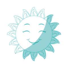 Fototapeta premium cartoon happy sun icon over white background vector illustration