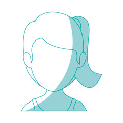 avatar woman icon over white background vector illustration