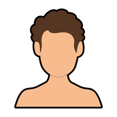 avatar man icon over white background colorful design vector illustration