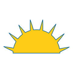 sun icon over white background vector illustration