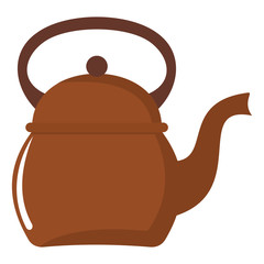 Kettle cartoon icon. Kitchen tools, cookware and kitchenware vector illustration for you kitchen design