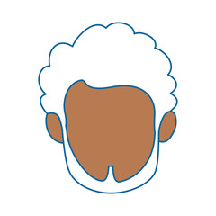 avatar man with beard icon over white background vector illustration