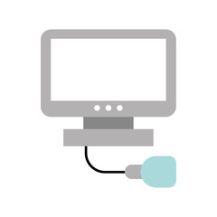 Ultrasound monitor isolated icon vector illustration design